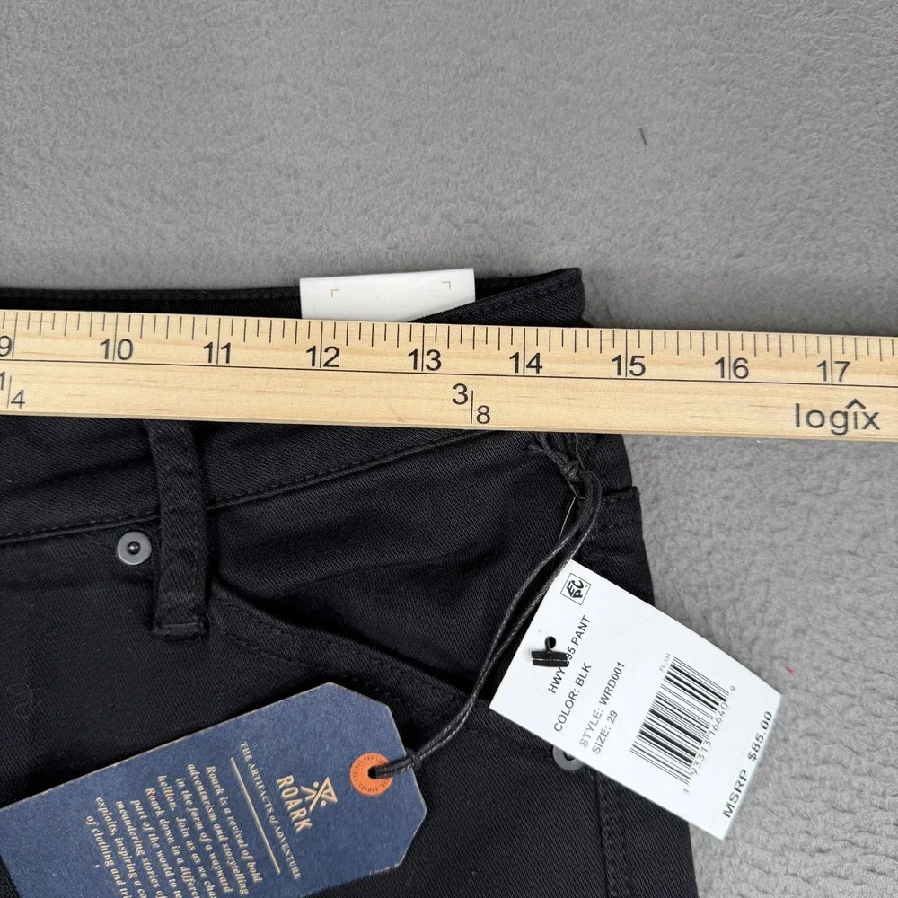 Roark HWY 395 Stovepipe Jeans Womens 29 Black High Rise Denim Pants Casual - Picture 7 of 13